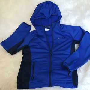 Columbia Wooden Trestle Omni-wick blue zip hoodie